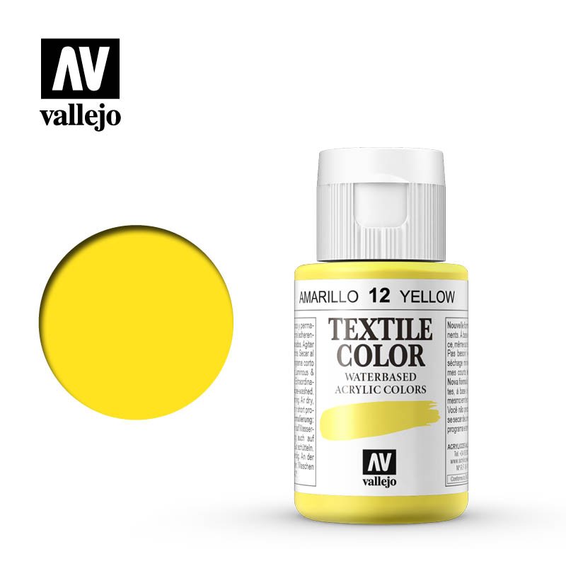 PINTURA PARA TELA VALLEJO 42012 AMARILLO 35 ML