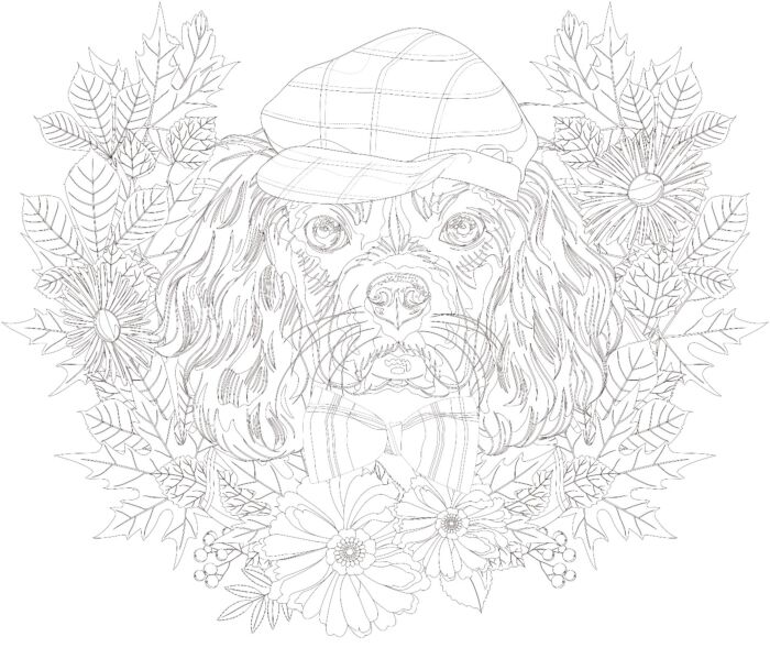 BASTIDOR ENTELADO PREDISEÑADO G008 PERRO 30X30 CM - Imagen 2
