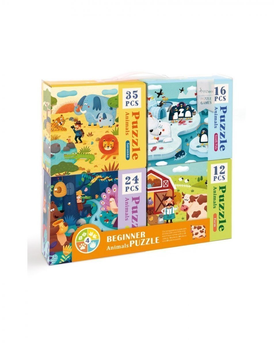 PUZZLE MIDEER MD3032 BEGGINER ANIMALS 4 UDS