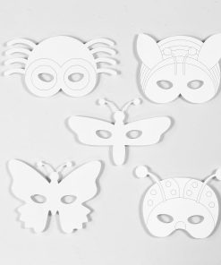 MASCARAS CARTON DECORAR INSECTOS 16 UDS