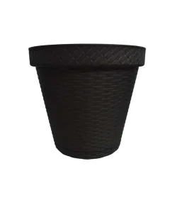 Maceta Rattan Chocolate 34.6cm Plástico La Ardilla