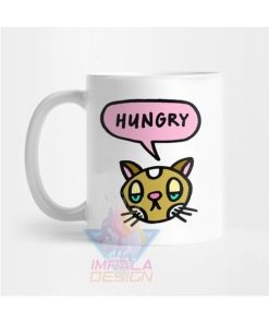 Taza Gato Cat Gatito Gatitos Hungry Hambre Cerámica
