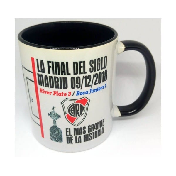 Taza River Plate Negra Gol Pity Martinez Libertadores 2018 - Imagen 2