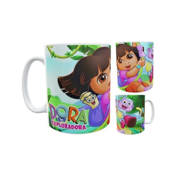 Taza Cerámica Dora La Exploradora Serie Juego Aventuras - Imagen 3