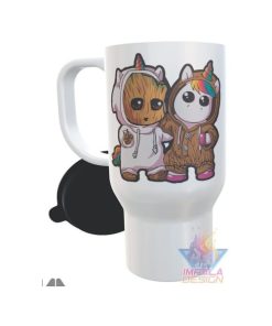 Jarro Termico Baby Groot Unicornio Abrazo Amigos Plastico