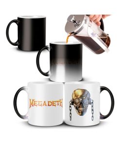 Taza Mágica Megadeth Banda Heavy Metal Logo Vic Rattlehead