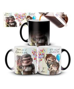Taza Mágica Up Aventura Carl Ellie Amor Pareja San Valentin