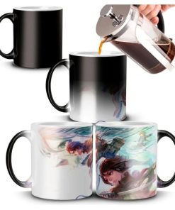 Taza Mágica Attack On Titan Levi Anime Termosensible Mod 02