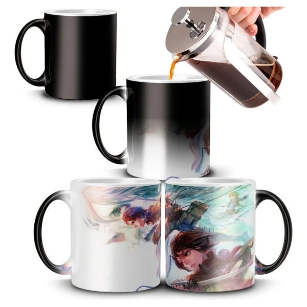 Taza Mágica Attack On Titan Levi Anime Termosensible Mod 02 - Imagen 3