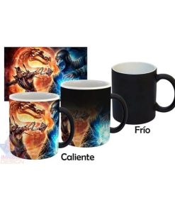 Taza Mágica Mortal Kombat Subzero Escorpion Cerámica Termo