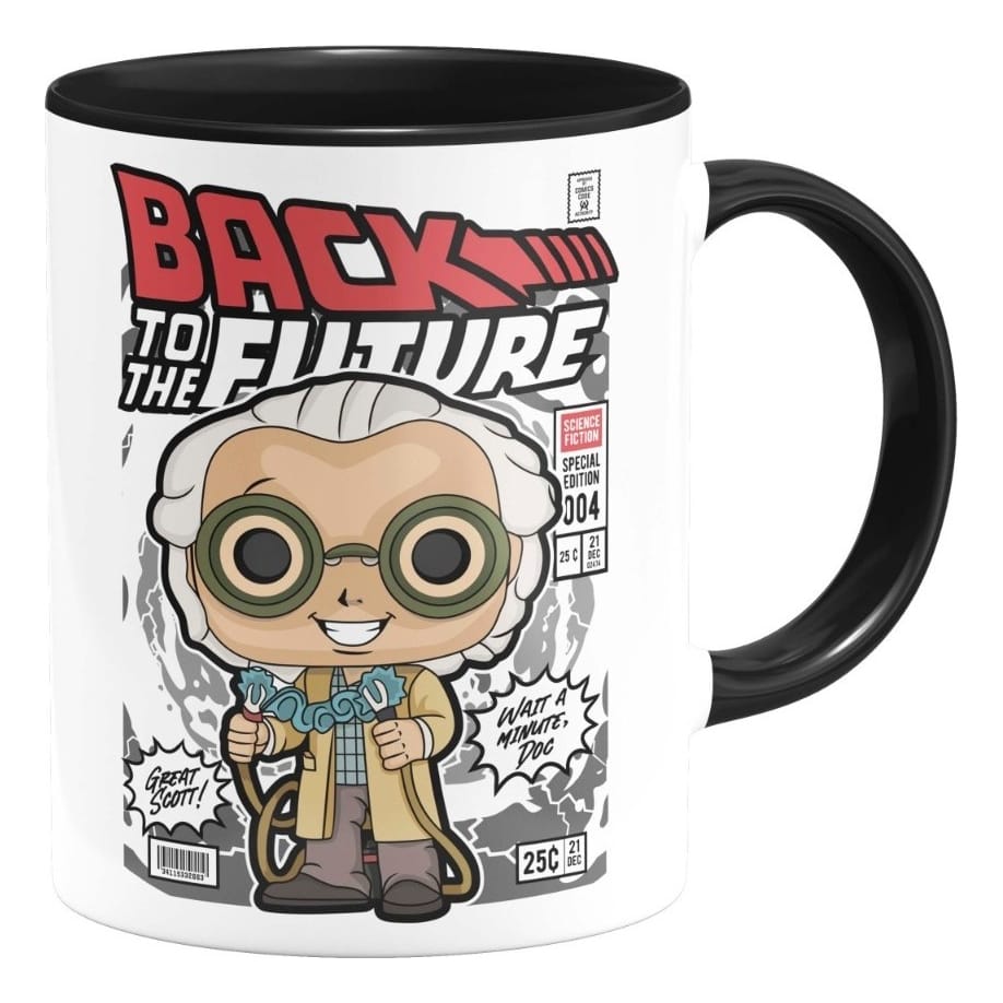 Taza Interior De Color Doc Volver Al Futuro Retro - Imagen 2