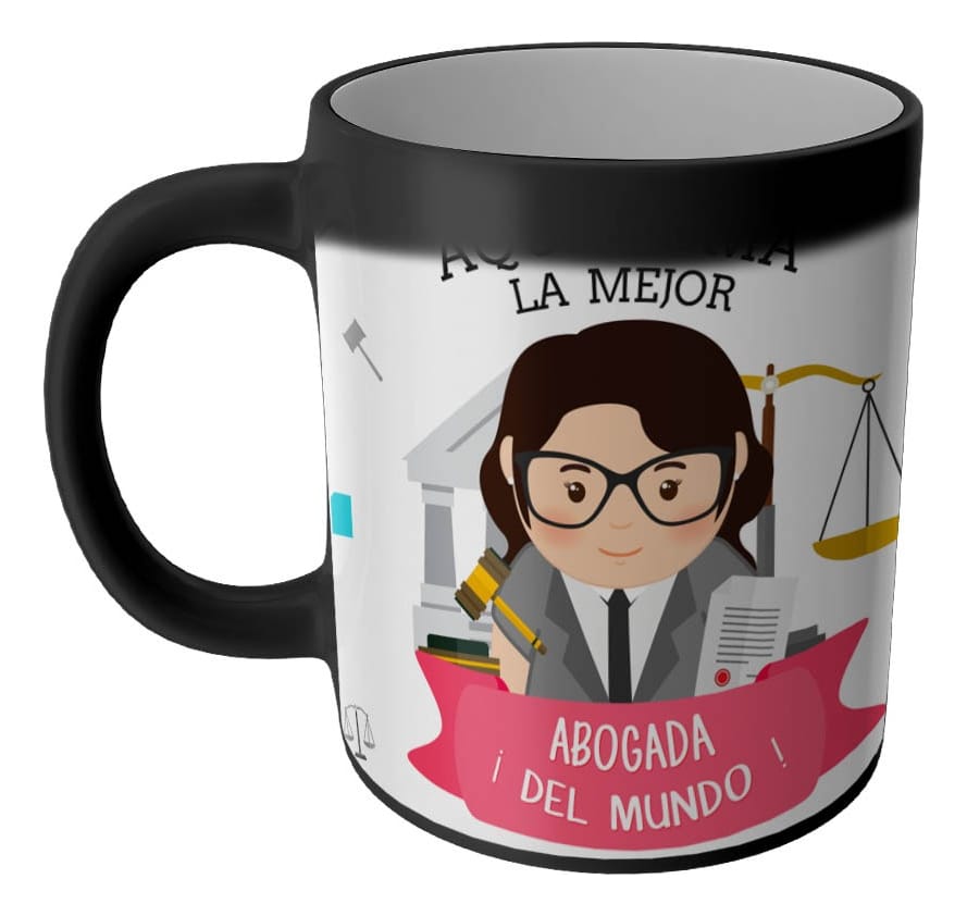 Taza Magica Aqui Toma El La Mejor Profesiones Regalo Familia ABOGADA - Imagen 2
