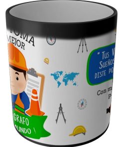 Taza Magica Aqui Toma El La Mejor Profesiones Regalo Familia TOPOGRAFO