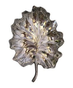 Frutero Decorativo Gran Hoja de Pewter