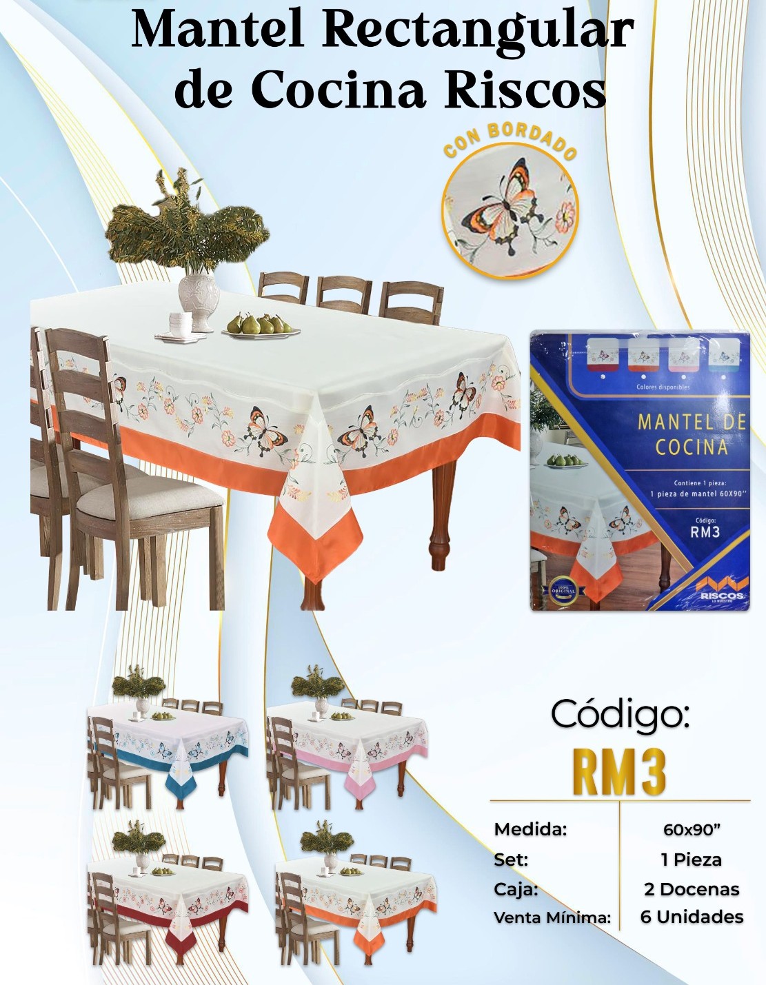 Mantel de Cocina – Mariposas - Imagen 2