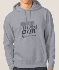 Sudadera personalizada con capucha | Color Gris Hombre y Mujer