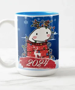 Tazas Calendario 2024 | Diseños Flork Navideños – Muñeco luces