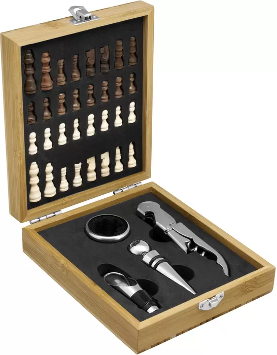 Set de Vino con Juego de Ajedrez «Chessy» - Imagen 2