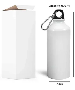 Set de botellas 600 ml personalizada para agua de aluminio