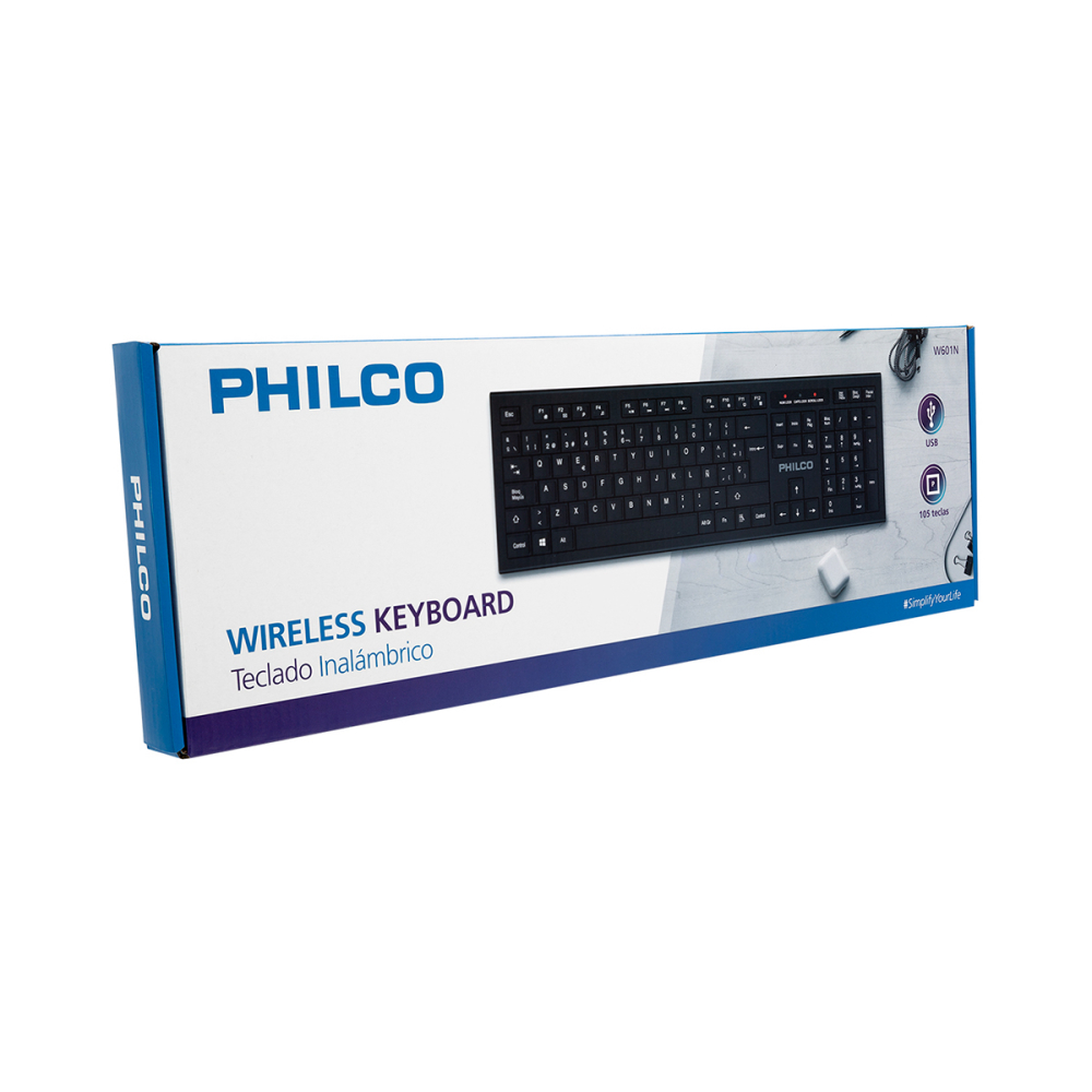 Teclado inalambrico Philco W601N