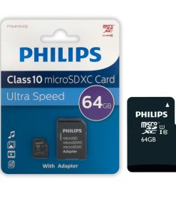 Memoria Philips micro SD 64GB con adaptador
