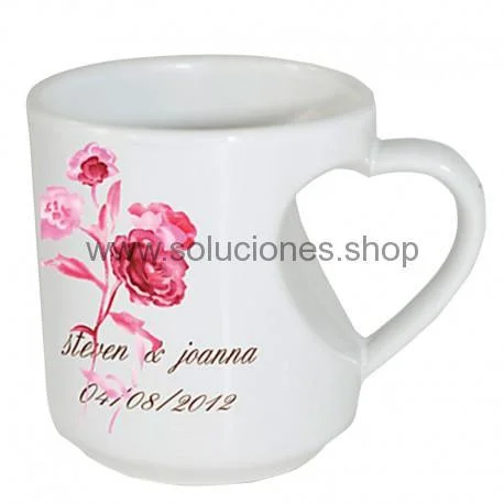 Taza con Asa en forma de corazón - Imagen 3