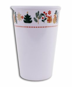 Vaso Liso Con Figuras Navideños VAJILLAS SABANA Unidad